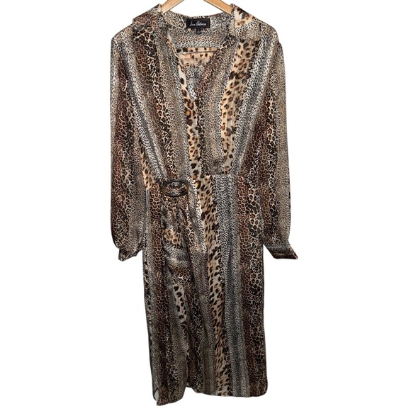 Sam Edelman Dresses & Skirts - Sam Edelman Animal Print Collared Shirt Dress Size 2 pockets